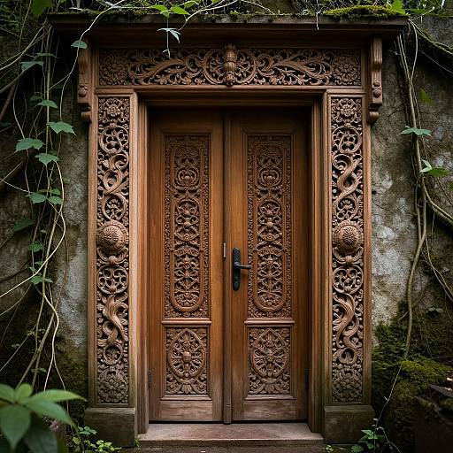 Intricate Ancient Wood Carvings