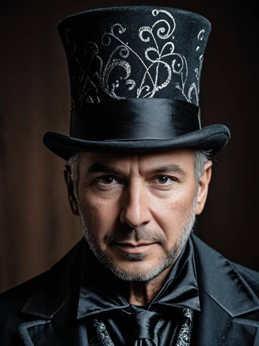 Man in Elegant Magician Costume