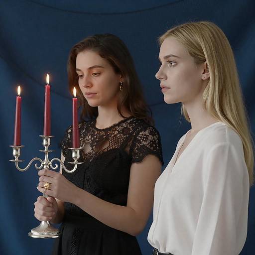 Elegant Portrait of Two Women