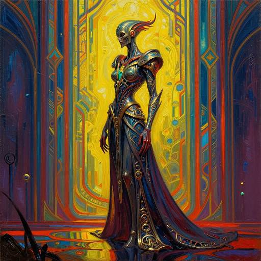 Surreal Fantasy Art Deco Horror Scene