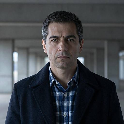 Moody Portrait of a Middle-Aged Man