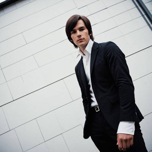 Man in Black Blazer with 60s Style