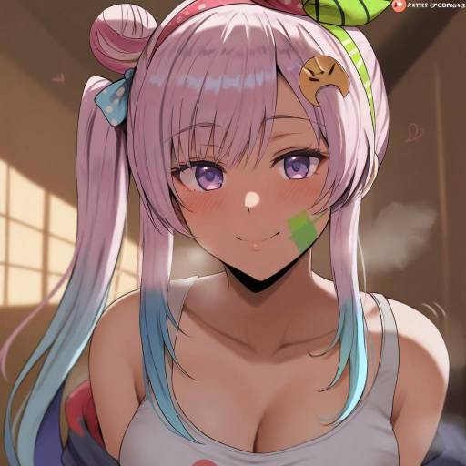 Illustration of Airani iofifteen, hololive in the style of Oroborus