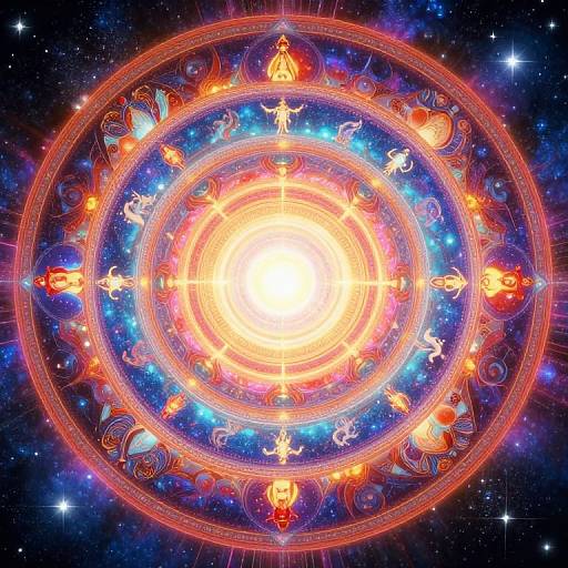 Celestial Mandala of Mythical Splendor