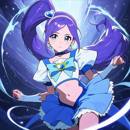 Illustration of Aono miki, precure in the style of Vertigris