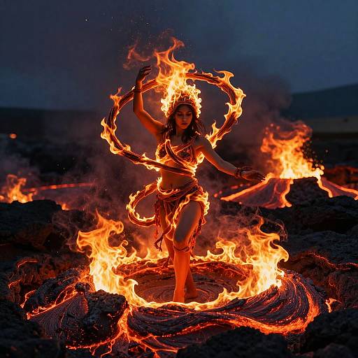 Primal Dancer in Fiery Lava