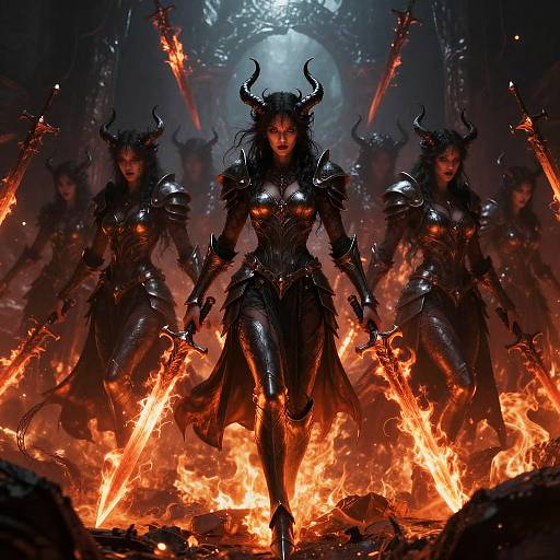 Ethereal Female Demons of Hell