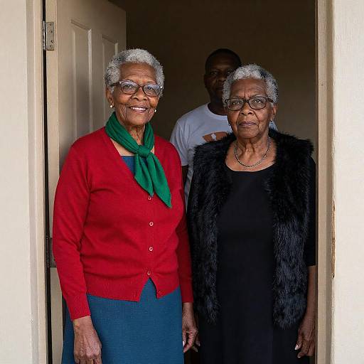 Three Elderly Black Women in Doorway