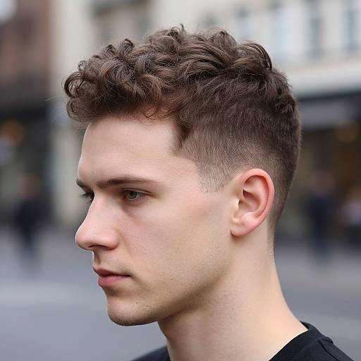 Wavy Natural Hair on European Man
