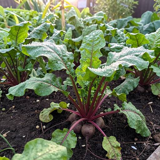 Beetroot in Morning Garden Glow