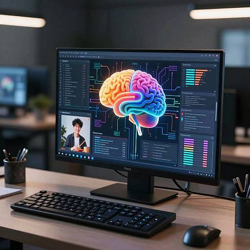 AI Photo Generator in High-Tech Workspace