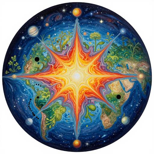 Symmetrical Cosmic Life Force Artwork