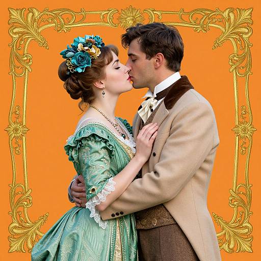 La Belle Époque Romantic Embrace