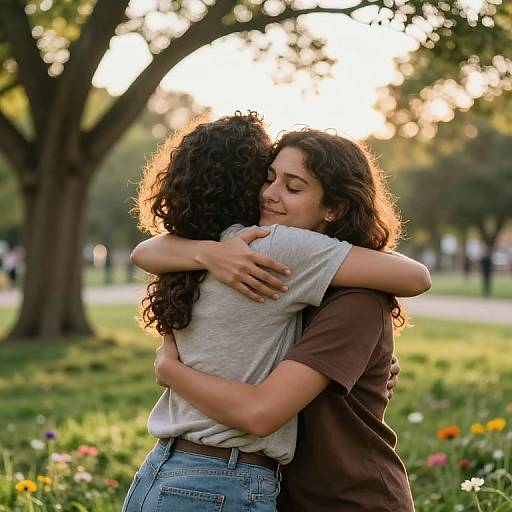 Warm Embrace in Cozy Park