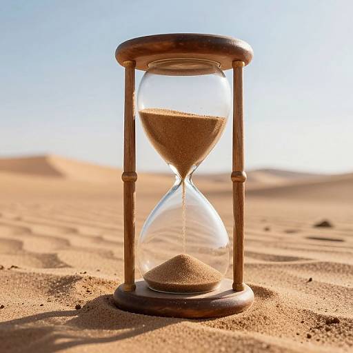 Surreal Serpentine Hourglass in Desert