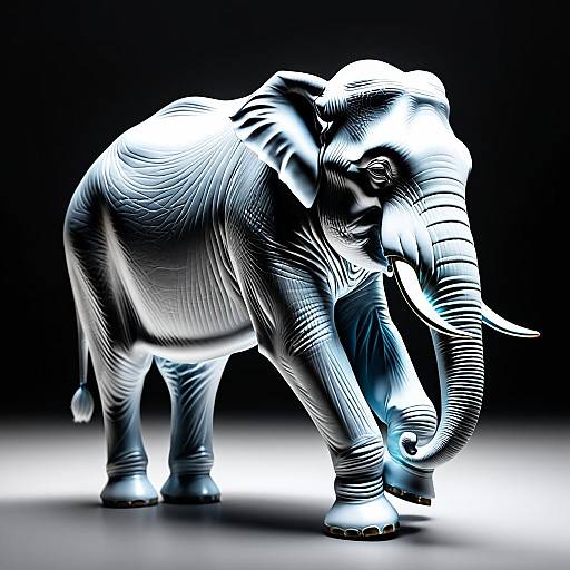 Ketamine Man-Elephant Hyperreal Full-Body Portrait