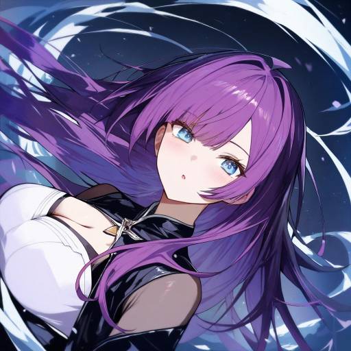 Portrait of Senjougahara Hitagi with Long Hair