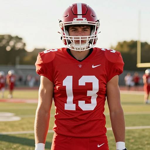 Confident Young Football Player Portrait