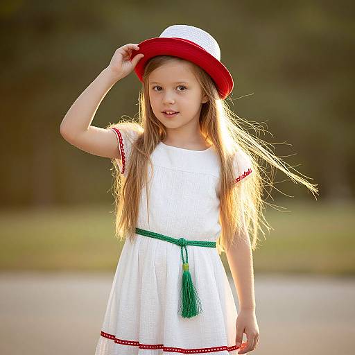 Graceful Blonde Girl in Elegant Attire