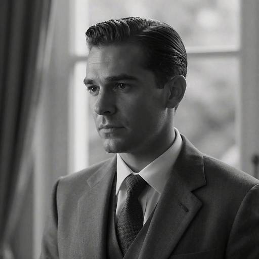 Elegant Black-and-White Portrait of a Man