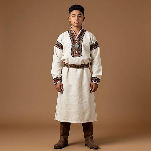 Traditional Male Folk Costume Portrait
