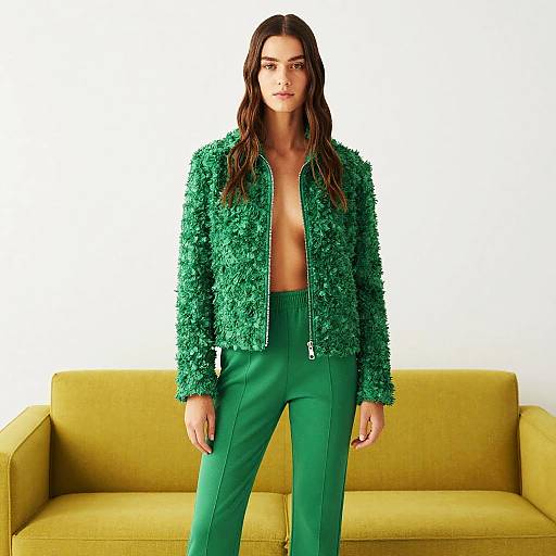 Vibrant Green Ensemble Portrait Shoot