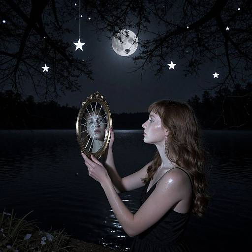 Nocturnal Surreal Woman Portrait