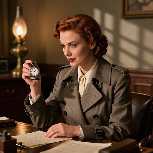 1930s Detective Office Heroine