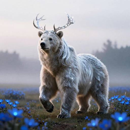 Majestic Centaur-Bear with Crystal Antlers