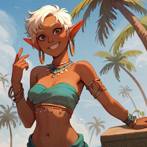 Enchanting Elven Beauty with Jewelry