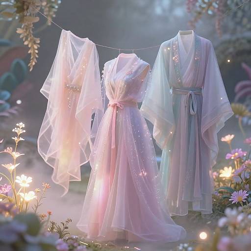Ethereal Clothes Dissolving in Fantasy
