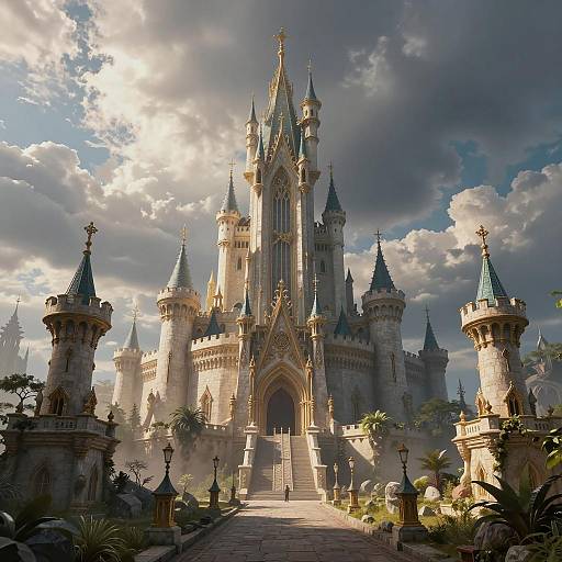 Intricate Fantasy Land Background Design