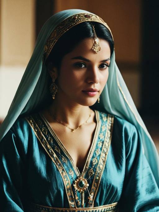 Woman in Traditional Arabian Dress