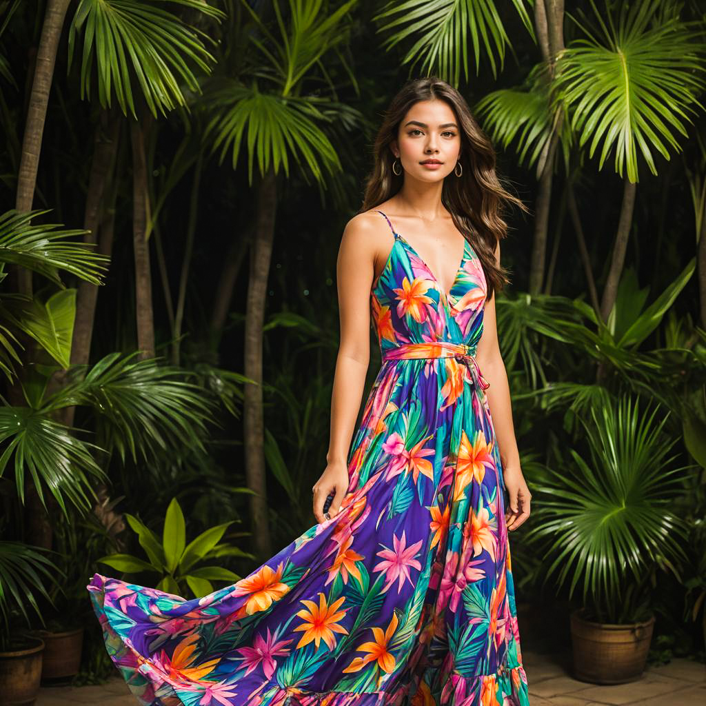 Vibrant Tropical Photo Shoot of Teen Girl