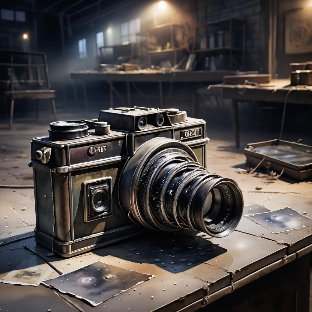 Abandoned Camera in Atmospheric Watercolors