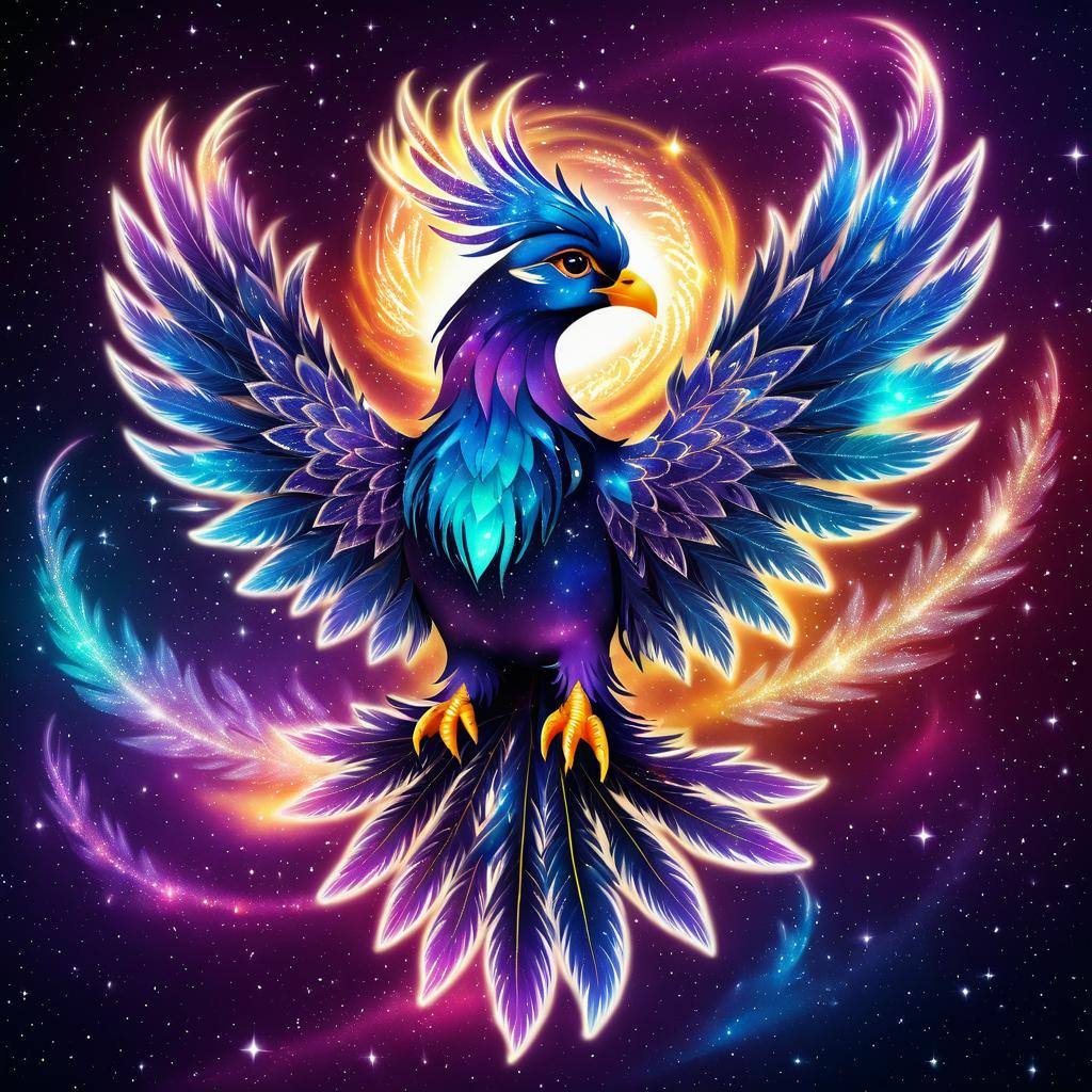 Radiant Phoenix in a Glittering Galaxy