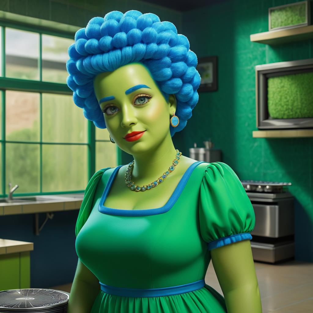 Photorealistic Marge Simpson in Detail