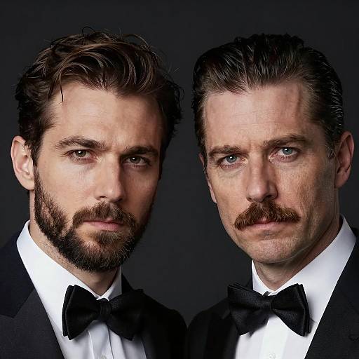 Intense Portrait of Two Formal Men