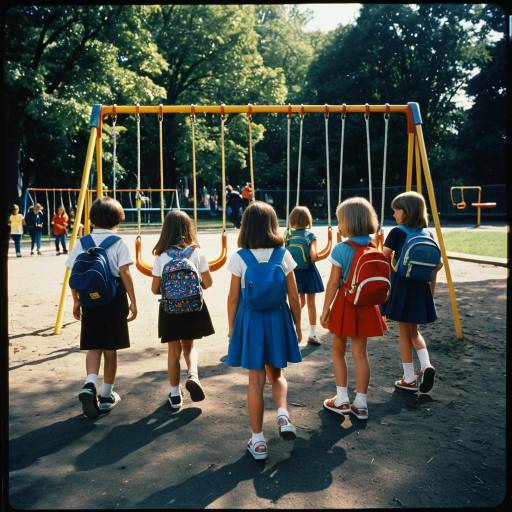 1960s Schoolchildren Playing at Playground