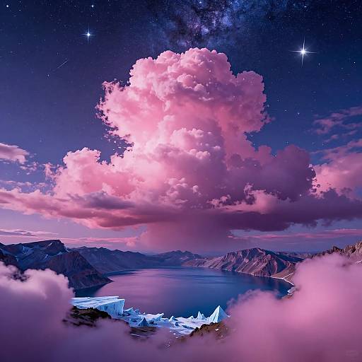 Mesmerizing Celestial Landscape at Dusk