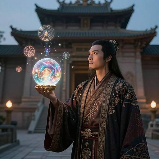 Savras Gazing into Magical Orb