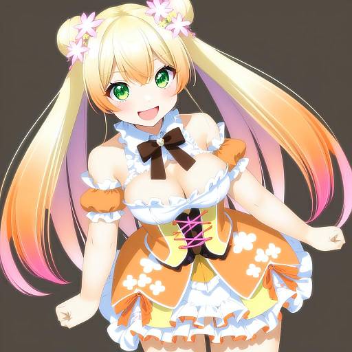 Illustration of Momosuzu nene (1st costume), hololive in the style of Kitajima yuuki