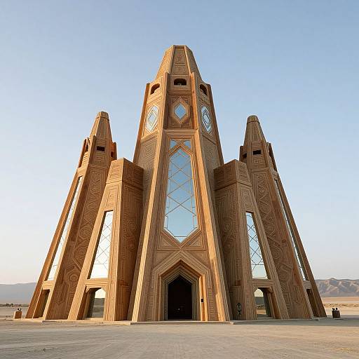 Futuristic Burning Man Temple Design
