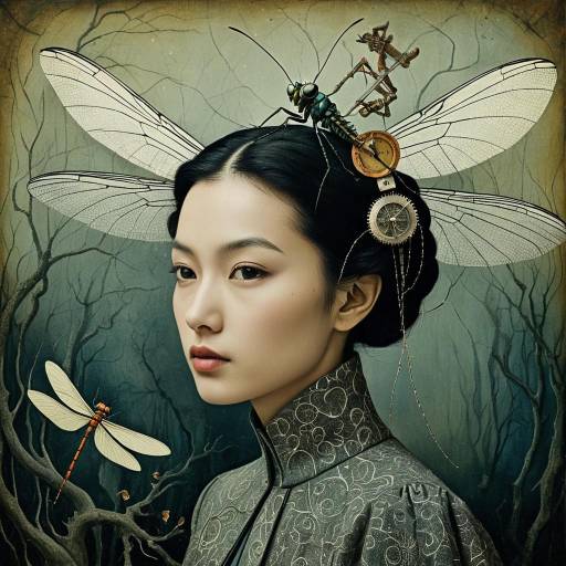 Surreal Seer with Mechanical Dragonfly Surreal Seer with Mechanical Dragonfly