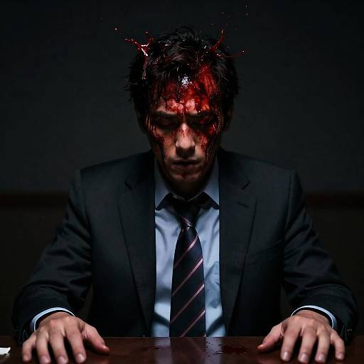 Intense Scene of Dark Violence and Chaos