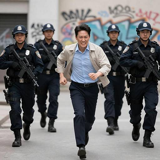 Urban Chase: Intense Pursuit in Action