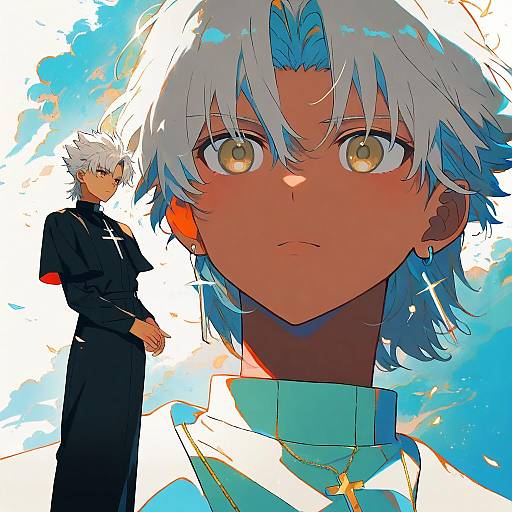 Illustration of Amakusa shirou (fate), fate (series) in the style of Ka (marukogedago)