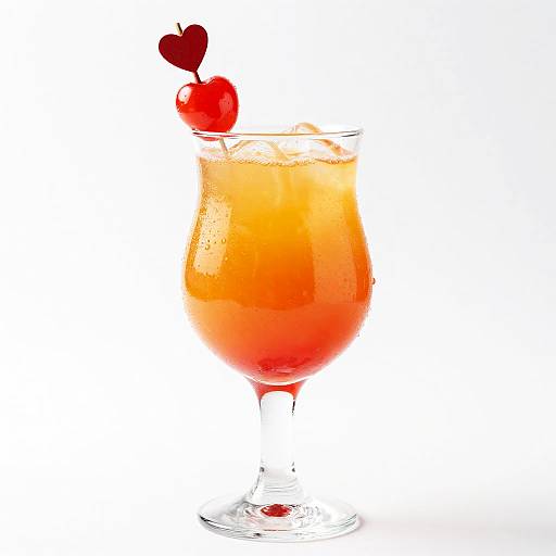 Vibrant Gradient Cocktail with Cherry Garnish