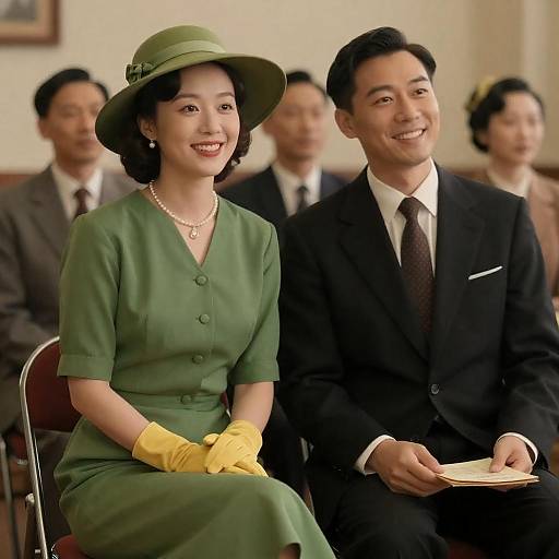 Vintage Portrait of a Stylish Couple