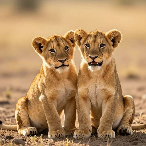 Tender Bond of Baby Lions